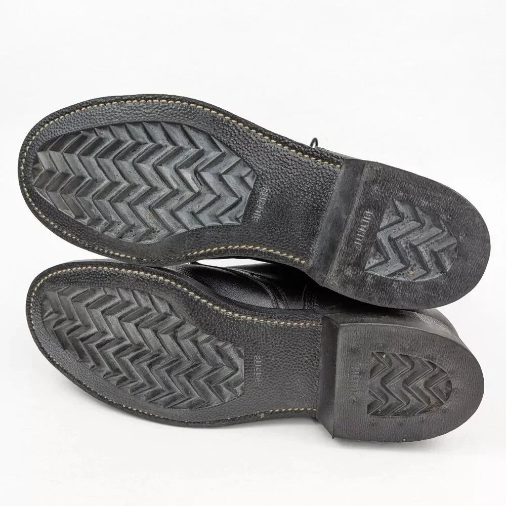 Vintage 1983 / 75 Black Combat Boot Size 9 1/2 9.5 Steel Toe 1-90 Army Military - Picture 9 of 10